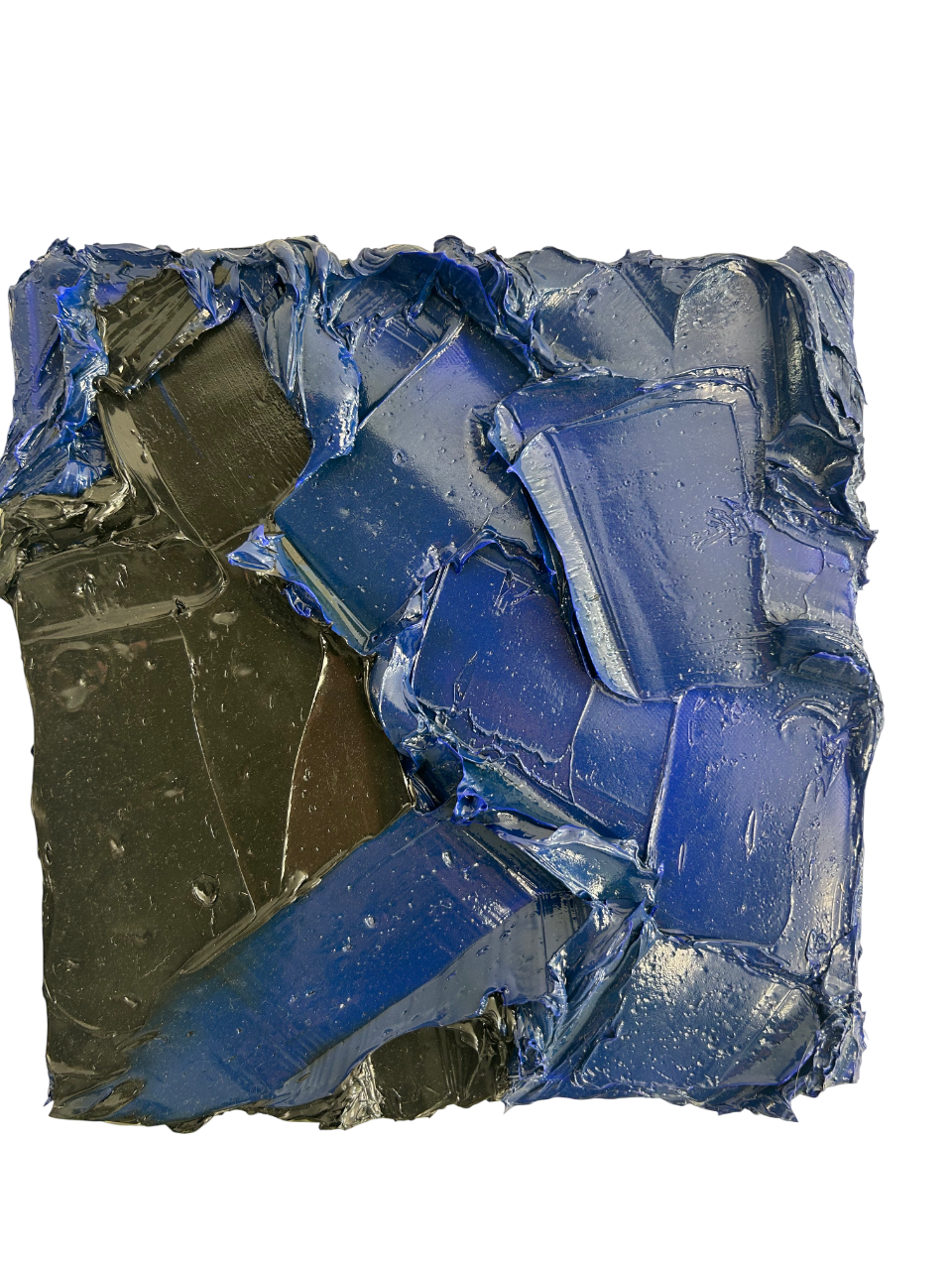 Olieverf Zwart/Donkerblauw - 30 x 30cm