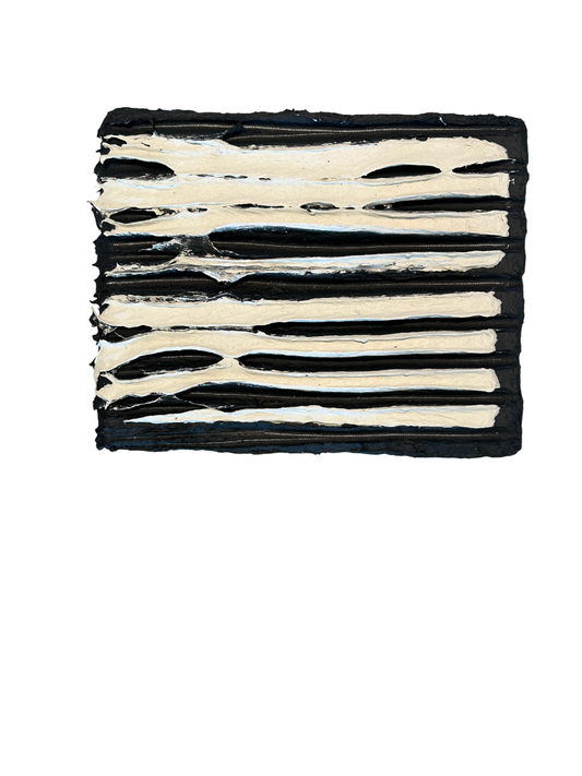 Structuur Wit/Zwart - 30 x 24 cm