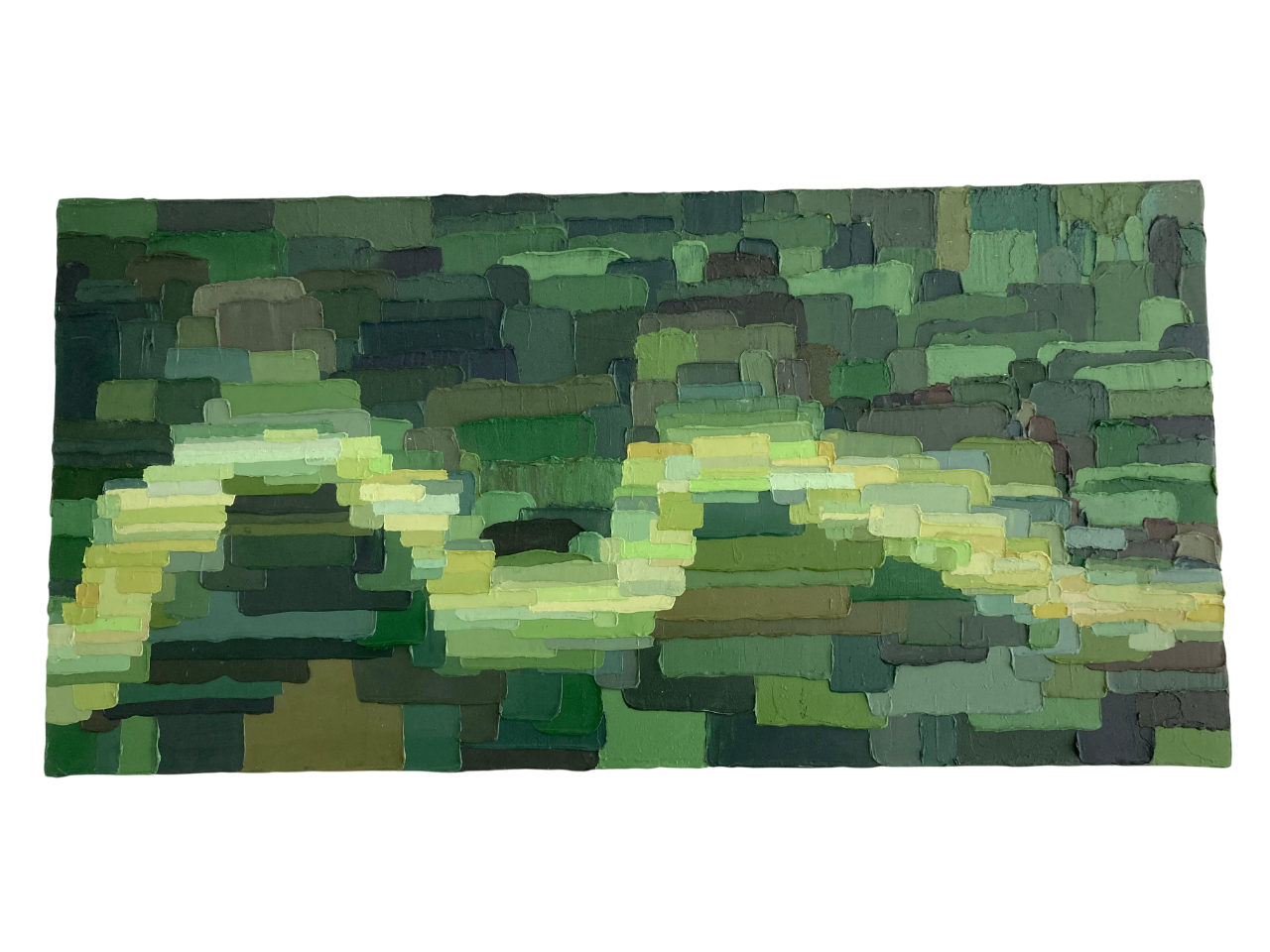 Structuur Groen Relief 140 x 70 cm